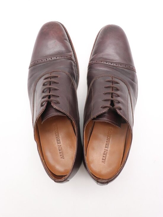Allen Edmonds Brady Men\'s 12 D Dark Brown Cap Toe Oxford Dress Shoe Lace up main image 9